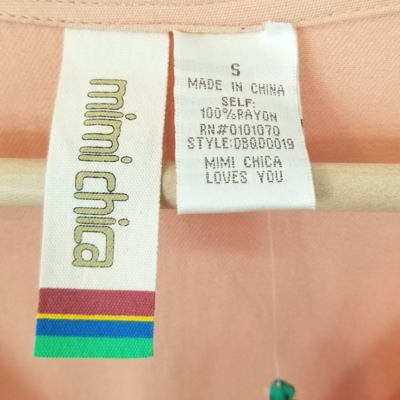 Mimi Chica Cut Out Tie Knot Maxi Dress Button Down Short Sleeve Boho Peasant NWT - Picture 2 of 9